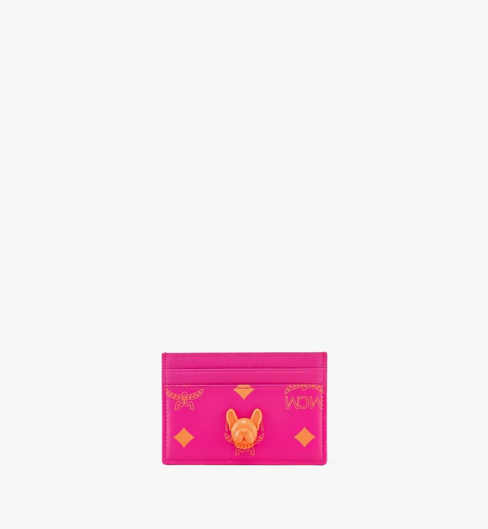 Porte-cartes M Pup en cuir Color Splash Logo 1